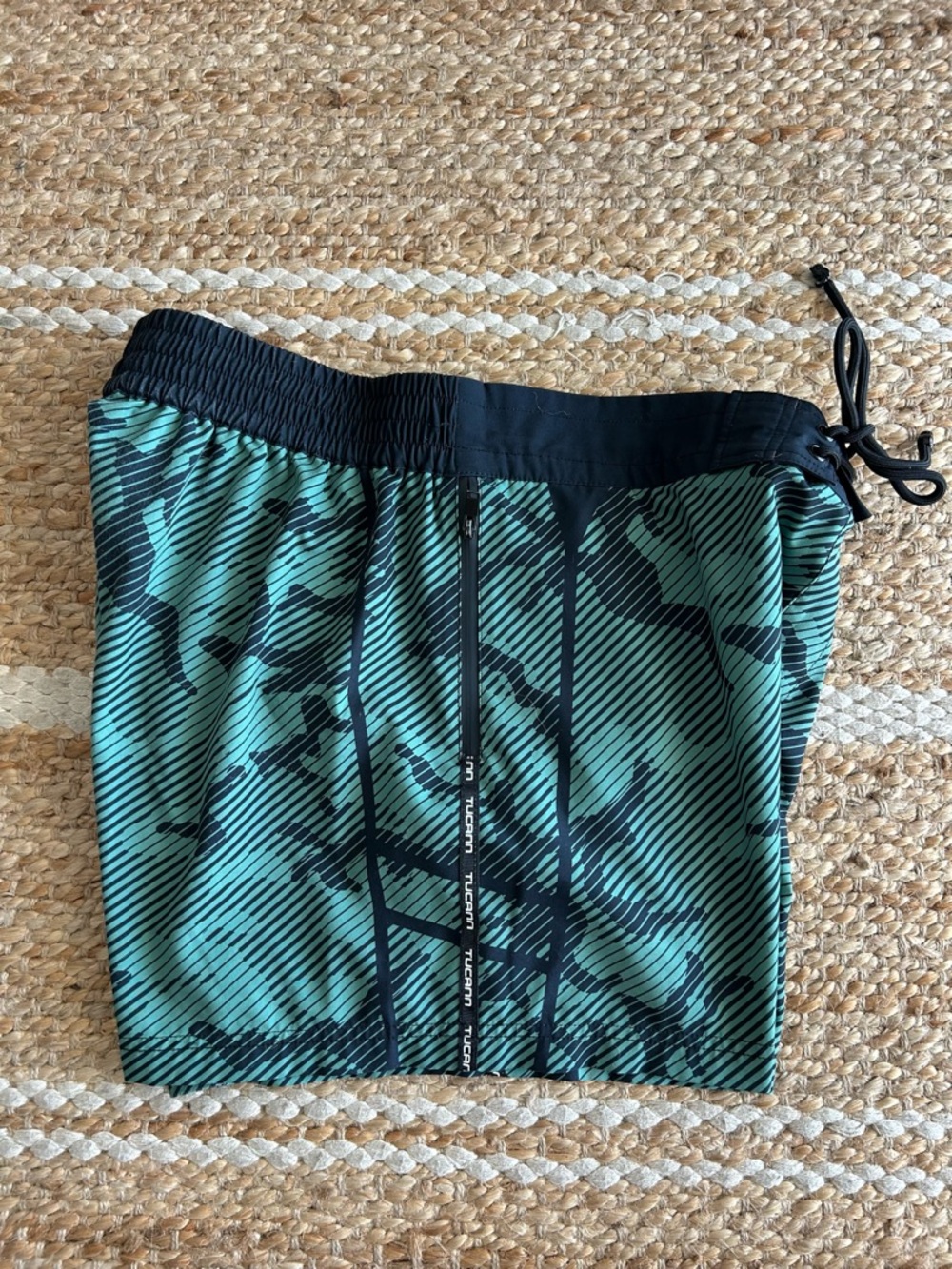 Tucann Striped Camo Swim Trunks Green Camo - Picture 3 of 13